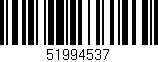 Código de barras (EAN, GTIN, SKU, ISBN): '51994537'