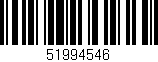 Código de barras (EAN, GTIN, SKU, ISBN): '51994546'