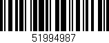 Código de barras (EAN, GTIN, SKU, ISBN): '51994987'