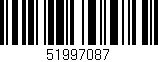 Código de barras (EAN, GTIN, SKU, ISBN): '51997087'
