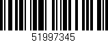 Código de barras (EAN, GTIN, SKU, ISBN): '51997345'