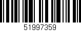 Código de barras (EAN, GTIN, SKU, ISBN): '51997359'