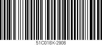 Código de barras (EAN, GTIN, SKU, ISBN): '51C018X-2906'