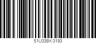 Código de barras (EAN, GTIN, SKU, ISBN): '51U339X-3193'