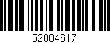 Código de barras (EAN, GTIN, SKU, ISBN): '52004617'