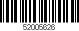 Código de barras (EAN, GTIN, SKU, ISBN): '52005626'