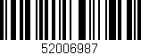 Código de barras (EAN, GTIN, SKU, ISBN): '52006987'
