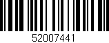 Código de barras (EAN, GTIN, SKU, ISBN): '52007441'