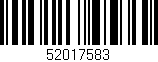Código de barras (EAN, GTIN, SKU, ISBN): '52017583'