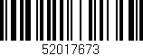 Código de barras (EAN, GTIN, SKU, ISBN): '52017673'