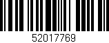 Código de barras (EAN, GTIN, SKU, ISBN): '52017769'