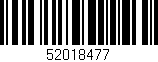 Código de barras (EAN, GTIN, SKU, ISBN): '52018477'
