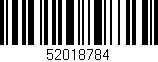 Código de barras (EAN, GTIN, SKU, ISBN): '52018784'