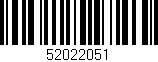 Código de barras (EAN, GTIN, SKU, ISBN): '52022051'