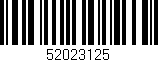 Código de barras (EAN, GTIN, SKU, ISBN): '52023125'