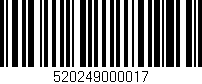 Código de barras (EAN, GTIN, SKU, ISBN): '520249000017'