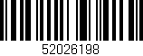 Código de barras (EAN, GTIN, SKU, ISBN): '52026198'