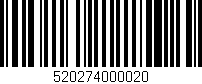Código de barras (EAN, GTIN, SKU, ISBN): '520274000020'