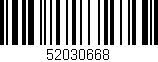 Código de barras (EAN, GTIN, SKU, ISBN): '52030668'