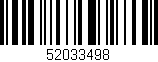 Código de barras (EAN, GTIN, SKU, ISBN): '52033498'