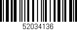 Código de barras (EAN, GTIN, SKU, ISBN): '52034136'