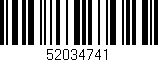 Código de barras (EAN, GTIN, SKU, ISBN): '52034741'