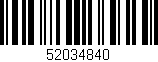 Código de barras (EAN, GTIN, SKU, ISBN): '52034840'