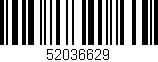 Código de barras (EAN, GTIN, SKU, ISBN): '52036629'