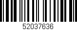 Código de barras (EAN, GTIN, SKU, ISBN): '52037636'