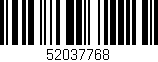 Código de barras (EAN, GTIN, SKU, ISBN): '52037768'