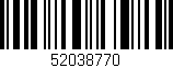 Código de barras (EAN, GTIN, SKU, ISBN): '52038770'