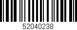 Código de barras (EAN, GTIN, SKU, ISBN): '52040238'
