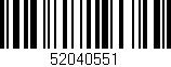 Código de barras (EAN, GTIN, SKU, ISBN): '52040551'