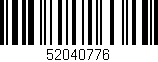 Código de barras (EAN, GTIN, SKU, ISBN): '52040776'