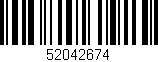 Código de barras (EAN, GTIN, SKU, ISBN): '52042674'