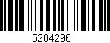 Código de barras (EAN, GTIN, SKU, ISBN): '52042961'
