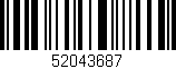 Código de barras (EAN, GTIN, SKU, ISBN): '52043687'