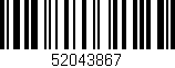 Código de barras (EAN, GTIN, SKU, ISBN): '52043867'