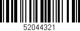 Código de barras (EAN, GTIN, SKU, ISBN): '52044321'