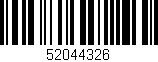Código de barras (EAN, GTIN, SKU, ISBN): '52044326'