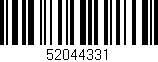 Código de barras (EAN, GTIN, SKU, ISBN): '52044331'