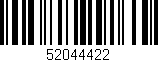 Código de barras (EAN, GTIN, SKU, ISBN): '52044422'