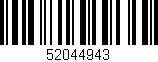 Código de barras (EAN, GTIN, SKU, ISBN): '52044943'