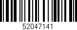 Código de barras (EAN, GTIN, SKU, ISBN): '52047141'
