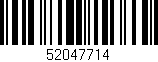Código de barras (EAN, GTIN, SKU, ISBN): '52047714'