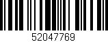 Código de barras (EAN, GTIN, SKU, ISBN): '52047769'