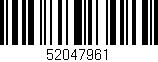 Código de barras (EAN, GTIN, SKU, ISBN): '52047961'