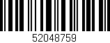 Código de barras (EAN, GTIN, SKU, ISBN): '52048759'