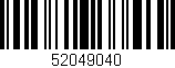 Código de barras (EAN, GTIN, SKU, ISBN): '52049040'