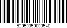 Código de barras (EAN, GTIN, SKU, ISBN): '52050658000540'